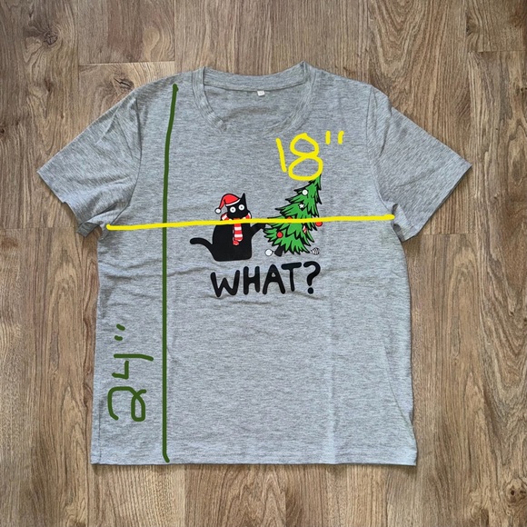 What Cat Christmas Tree T Shirt - Picture 6 of 6